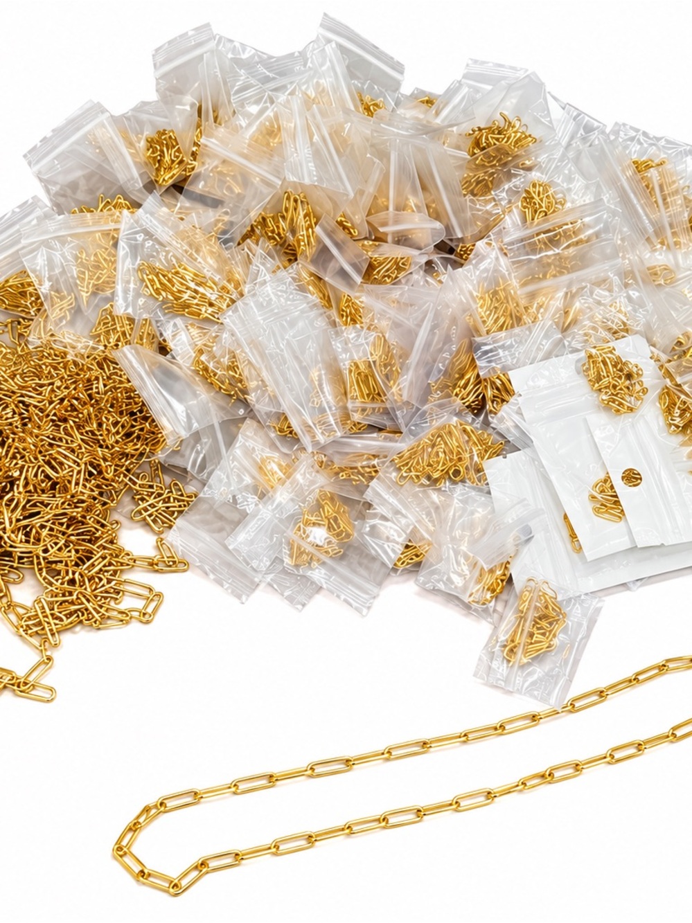 Gold Chain Link Necklace Set - Women Accessories